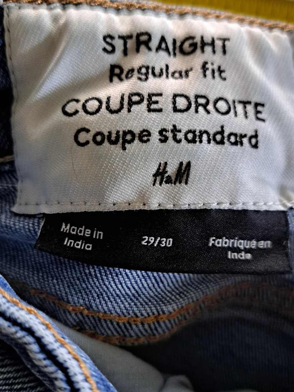 H&M Straight Regular Fit Denim Jeans 29x30 Light Wash
